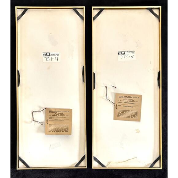 Rare Warren Woodward Framed Embossed Serigraph Floral Wall Art (set of 2) SIGNED - Picture 8 of 8